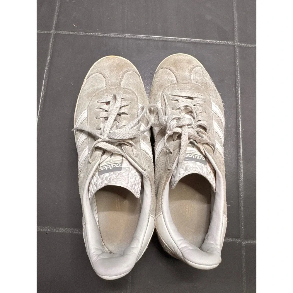 Adidas Gazelle Bold Grey White Platform Sneakers HQ6893 Womens Size 7 - Picture 5 of 5